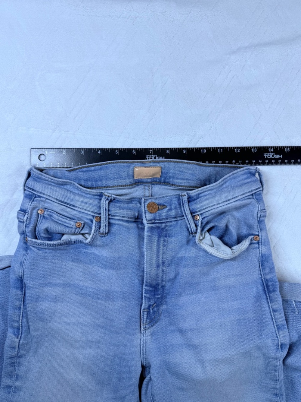MOTHER The Weekender Fray California Cruiser Women's 27 Blue Denim Light Wash - Picture 10 of 10
